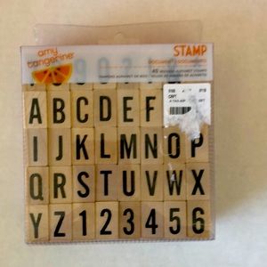 40 wooden alphabet and number wood stamps